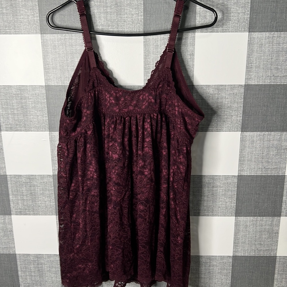 torrid Burgundy Lace Chemise - Picture 5 of 5
